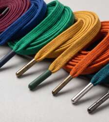 Κορδόνι Πλακέ 10mm (1cm) Μήκους 130cm 100% Polyester με Καψούλι