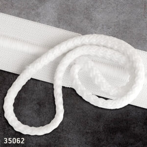 Λάστιχο Μέσης με Ενσωματωμένο Κορδόνι 4cm 100% Polyester Λευκό